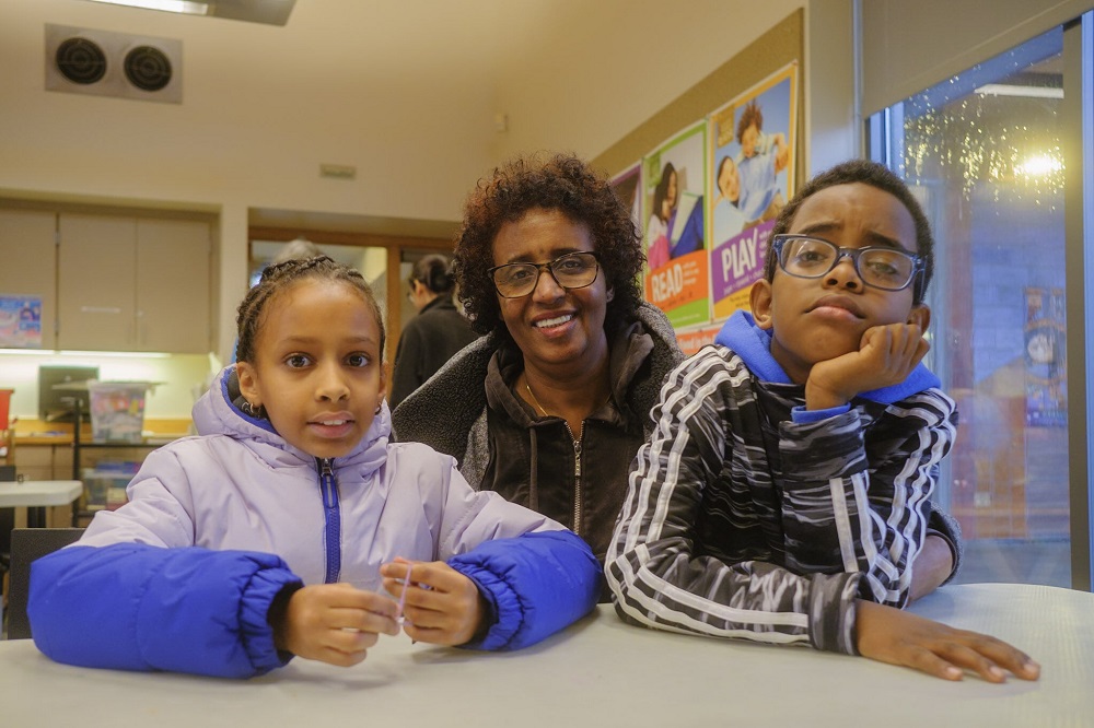 A family at the Library's High Point Branch